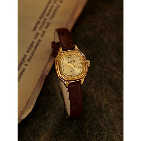 Gold French Vintage Style Unique Dainty Women’s Wrist Watch Trendy Cute Gift main image 4